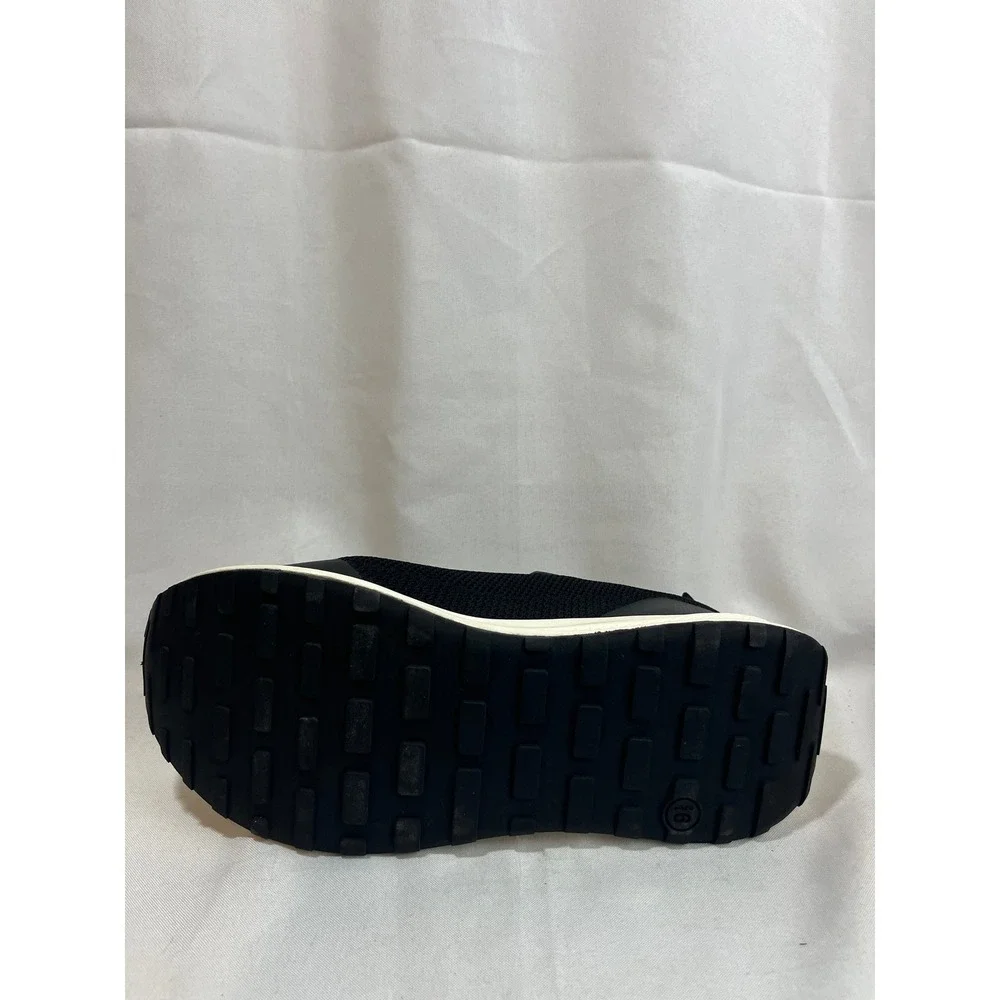 Goodfellow & Co Mens Knit Sneakers Black Cream Athletic Shoes 9.5 F00416614